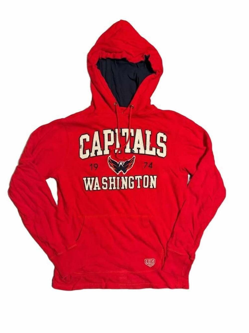 Vintage Washington Capitals Hoodie Old Time Hockey Size Small Red